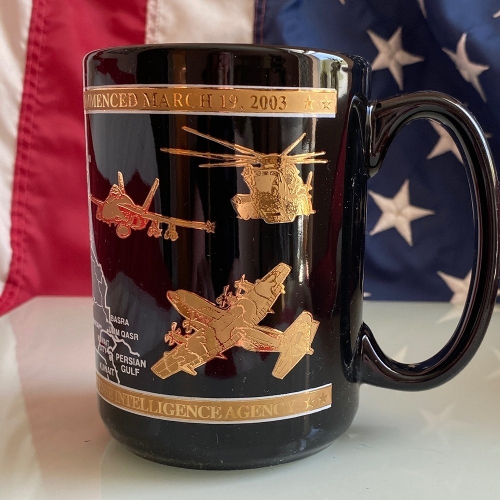 Military Mug Defense Intelligence Agency Operation Iraqi Freedom Vintage